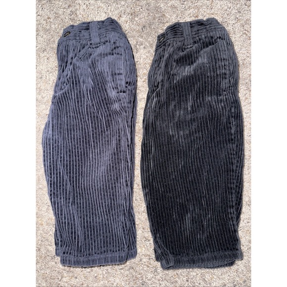 Vintage Children's Place Set of 2 Corduroy Pants- Black/Navy-12 month 2003 - Picture 1 of 6